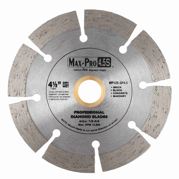 Paragon Diamond Tools 8'' x 095 x UA7858 MaxPro Giant 12mm Segmented Small Diameter Diamond Blades MP12S-GP8